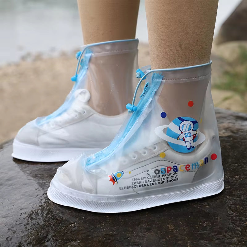 Waterproof Shoe Cover Kids Shoes Protectors Rain Boots for Indoor Outdoor Rainy Reusable Quality Non-Slip Children Shoe Cover