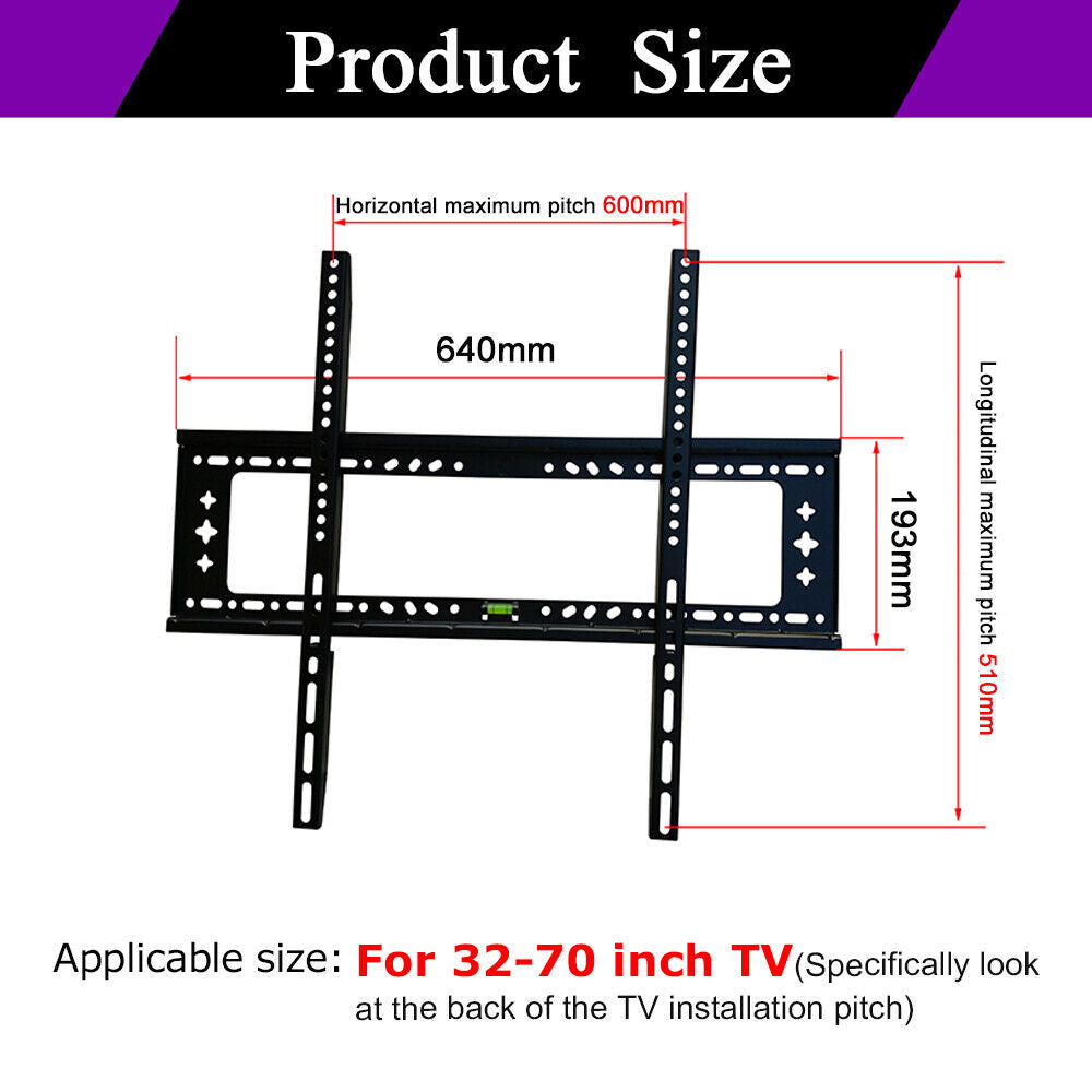 TV WALL MOUNT BRACKET LCD LED Plasma Flat Slim 32 40 42 46 47 50 52 55 60 65 70