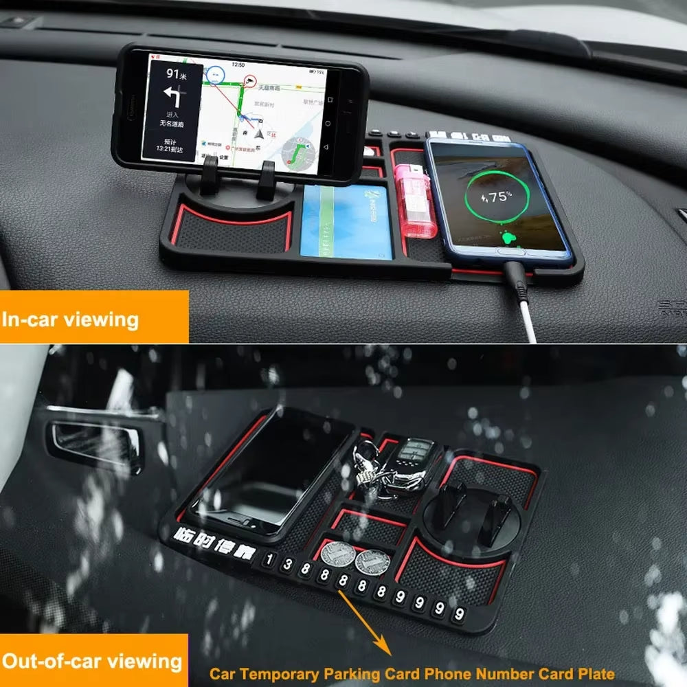 Multi-Functional Car Anti-Slip Mat Auto Phone Holder Non Slip Sticky anti Slide Dash Phone Mount Silicone Dashboard Car Pad Mat