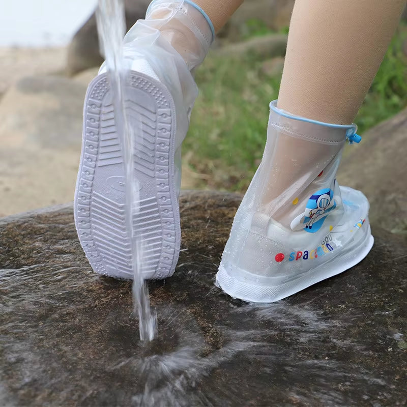 Waterproof Shoe Cover Kids Shoes Protectors Rain Boots for Indoor Outdoor Rainy Reusable Quality Non-Slip Children Shoe Cover