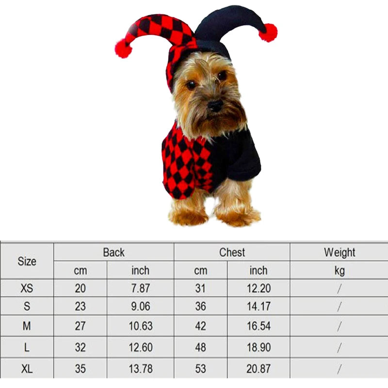 Halloween Dog Clothes Funny Pet Dogs Cosplay Costumes Set Christmas Dog Costume Comical Outfits for Pet Cat Puppy Party Clothing