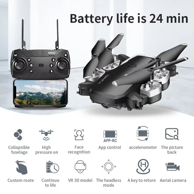 Drone 4K Wide Angle Camera Wifi Fpv Dron Quadcopter Height Keep Drones with Best Gift for Children