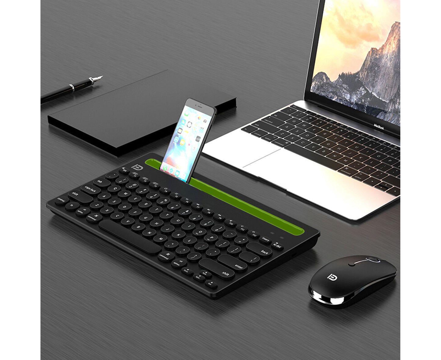 Bluetooth Wireless Keyboard Holder 3 Channel Mac Windows Android 79 Key Tablet