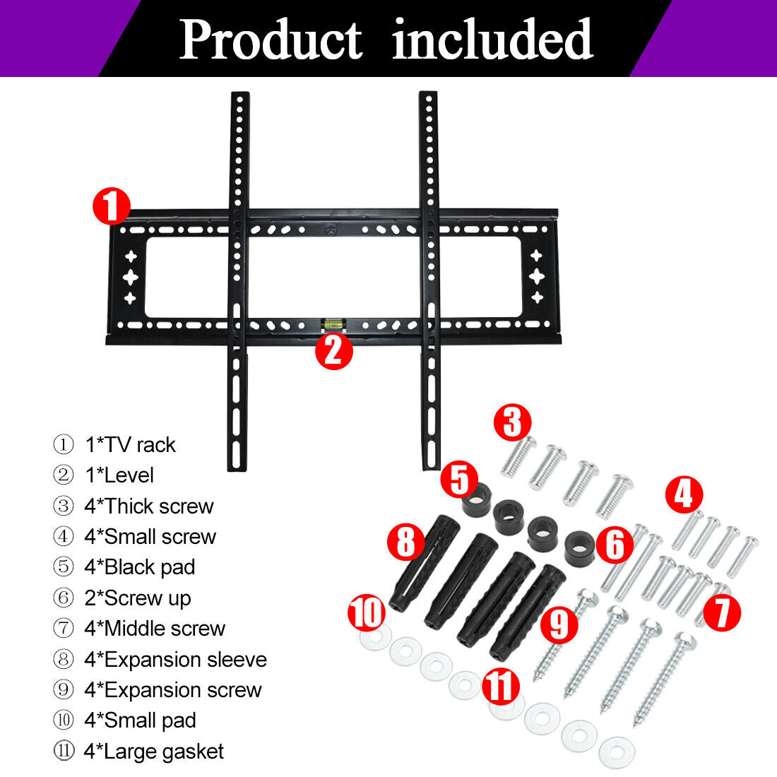 TV WALL MOUNT BRACKET LCD LED Plasma Flat Slim 32 40 42 46 47 50 52 55 60 65 70